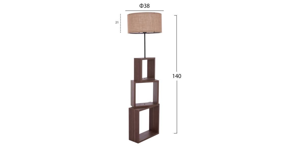 ΦΩΤΙΣΤΙΚΟ ΔΑΠΕΔΟΥ MDF ΚΑΡΥΔΙ HM7608.01 Φ38x140 εκ.