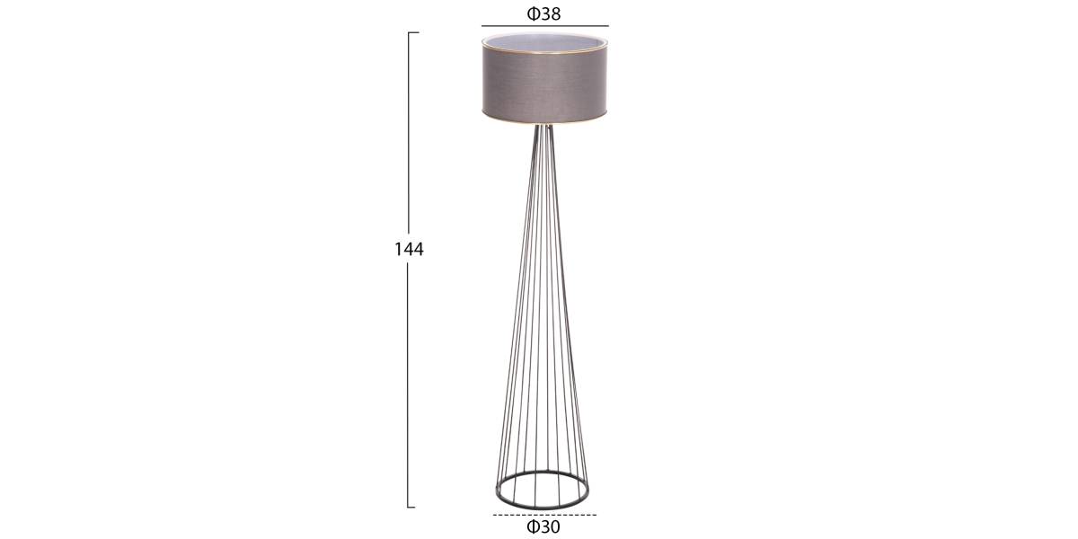 ΦΩΤΙΣΤΙΚΟ ΔΑΠΕΔΟΥ ΜΕΤΑΛΛΙΚΟ ΓΚΡΙ HM7581.01 Φ38x144 εκ.