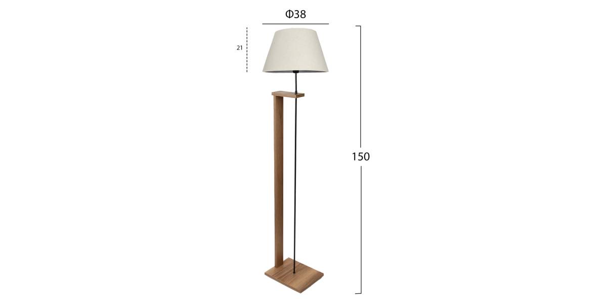 ΦΩΤΙΣΤΙΚΟ ΔΑΠΕΔΟΥ MDF ΚΑΡΥΔΙ ΜΕ ΕΚΡΟΥ HM7609.01 Φ38x150 εκ.