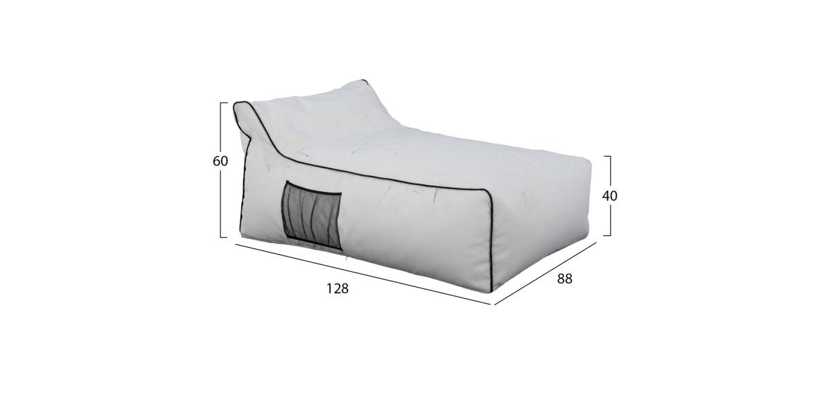 ΠΟΥΦ ZAFER HM5772.01 ΜΕ TEXTILINE ΛΕΥΚΟ ΚΑΙ ΜΑΥΡΟ ΡΕΛΙ 88x128x40-60Υ εκ. Β ΔΙΑΛΟΓΗΣ