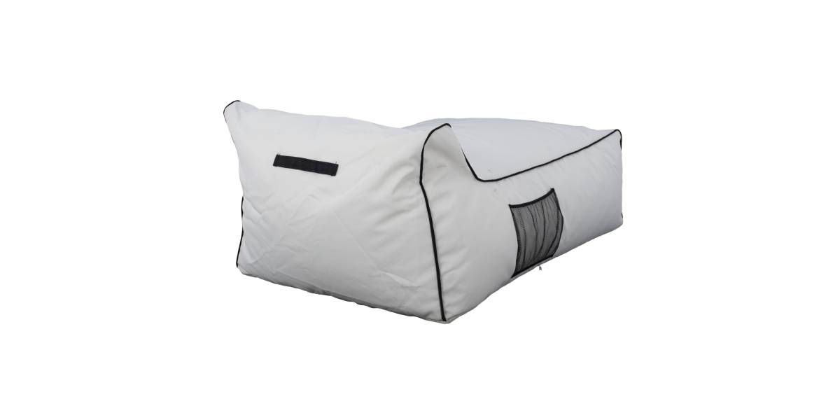 ΠΟΥΦ ZAFER HM5772.01 ΜΕ TEXTILINE ΛΕΥΚΟ ΚΑΙ ΜΑΥΡΟ ΡΕΛΙ 88x128x40-60Υ εκ. Β ΔΙΑΛΟΓΗΣ