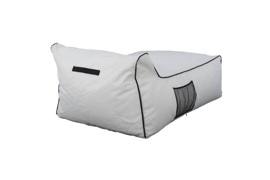 ΠΟΥΦ ZAFER HM5772.01 ΜΕ TEXTILINE ΛΕΥΚΟ ΚΑΙ ΜΑΥΡΟ ΡΕΛΙ 88x128x40-60Υ εκ. Β ΔΙΑΛΟΓΗΣ