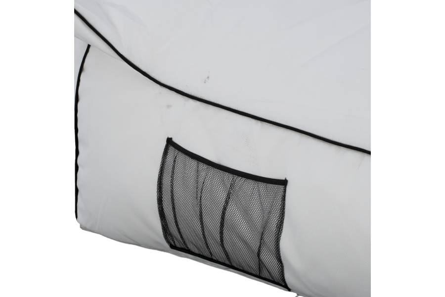 ΠΟΥΦ ZAFER HM5772.01 ΜΕ TEXTILINE ΛΕΥΚΟ ΚΑΙ ΜΑΥΡΟ ΡΕΛΙ 88x128x40-60Υ εκ. Β ΔΙΑΛΟΓΗΣ
