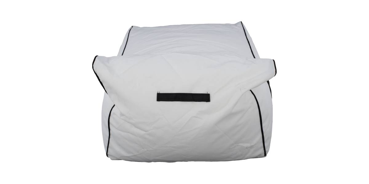 ΠΟΥΦ ZAFER HM5772.01 ΜΕ TEXTILINE ΛΕΥΚΟ ΚΑΙ ΜΑΥΡΟ ΡΕΛΙ 88x128x40-60Υ εκ. Β ΔΙΑΛΟΓΗΣ