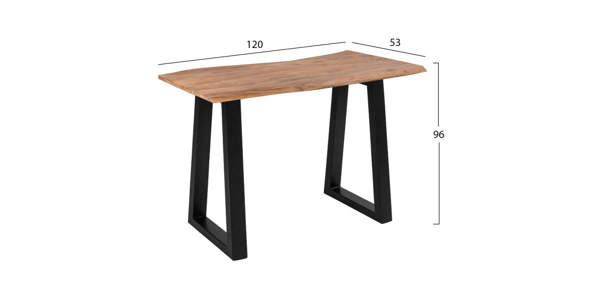ΤΡΑΠΕΖΙ ΚΟΝΣΟΛΑ SOFIA SLIM HM8744.11 ΜΑΣΙΦ ΞΥΛΟ ΑΚΑΚΙΑΣ ΦΥΣΙΚΟ 120x53x96Υ εκ.