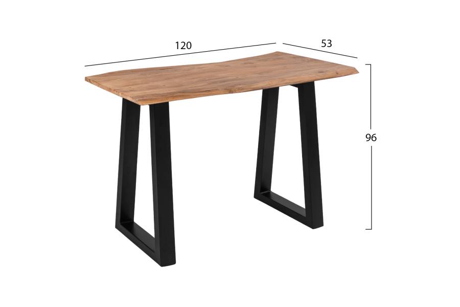ΤΡΑΠΕΖΙ ΚΟΝΣΟΛΑ SOFIA SLIM HM8744.11 ΜΑΣΙΦ ΞΥΛΟ ΑΚΑΚΙΑΣ ΦΥΣΙΚΟ 120x53x96Υ εκ.
