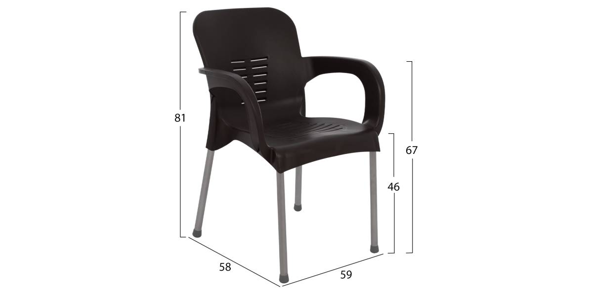 ΠΟΛΥΘΡΟΝΑ ΠΟΛΥΠΡΟΠΥΛΕΝΙΟΥ RECYCLED KAREK HM5592.13 ΚΑΦΕ ΧΡΩΜΑ 59x58x81Y εκ.