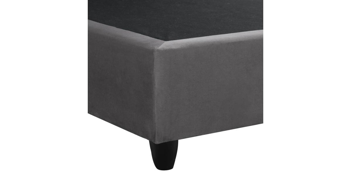 ΚΡΕΒΑΤΙ MALENA ΑΠΟ ΓΚΡΙ ΒΕΛΟΥΔΟ HM638.10 ΓΙΑ ΣΤΡΩΜΑ 150x200 εκ.