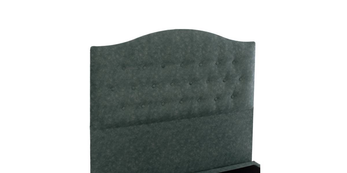 ΚΡΕΒΑΤΙ MALENA ΑΠΟ ΠΡΑΣΙΝΟ ΥΦΑΣΜΑ τύπου NUBUCK, HM647.27 ΓΙΑ ΣΤΡΩΜΑ 120x200 εκ.