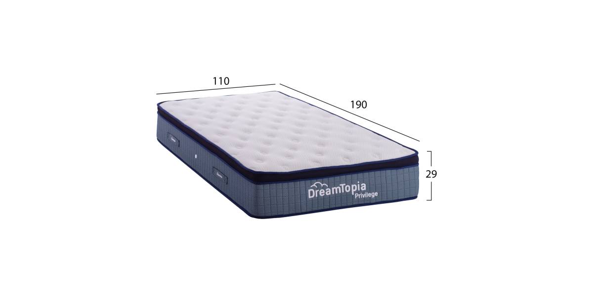 ΣΤΡΩΜΑ DREAMTOPIA, σειρά PRIVILEGE HM660.110 POCKET SPRING ΜΕ ΑΝΩΣΤΡΩΜΑ 110X190x29Υεκ.