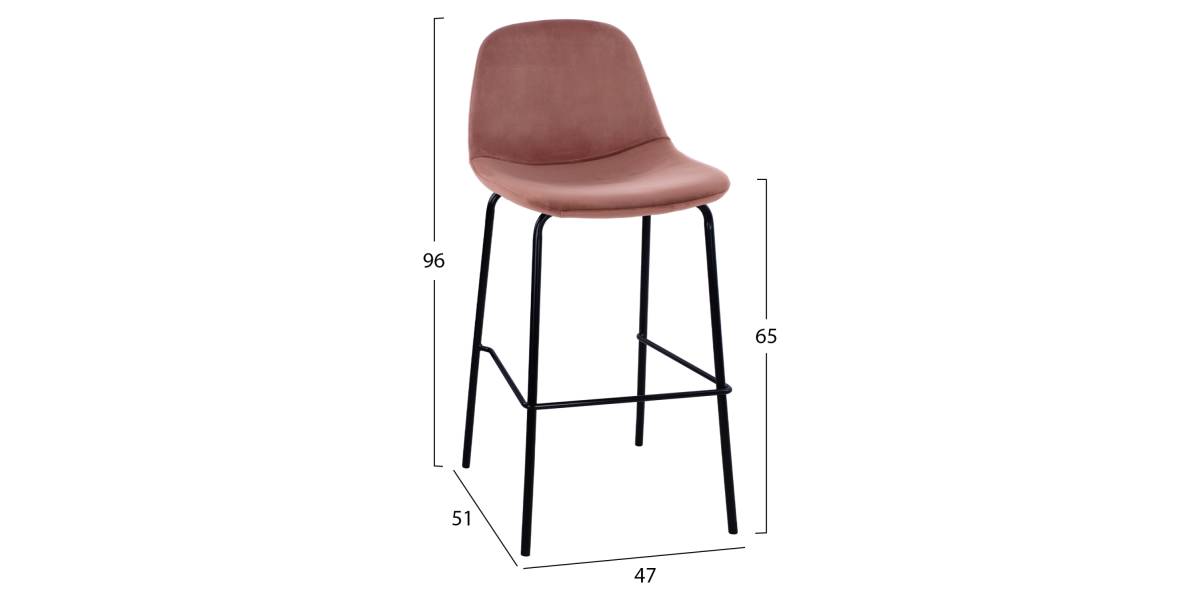 ΣΚΑΜΠΟ VINCENT HM9298.12 ΜΕΣ. ΥΨΟΥΣ ΣΑΠΙΟ ΜΗΛΟ ΒΕΛΟΥΔΟ ΜΕ ΜΕΤΑΛΛΙΚΑ ΠΟΔΙΑ 47x51x96 εκ.