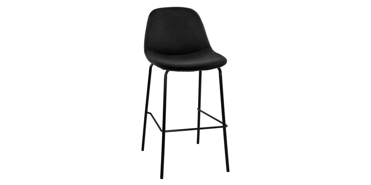 ΣΚΑΜΠΟ VINCENT HM9298.14 ΜΕΣΑΙΟΥ ΥΨΟΥΣ ΜΑΥΡΟ ΜΕ ΜΕΤΑΛΛΙΚΑ ΠΟΔΙΑ 47x51x96 εκ.