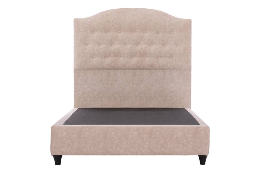 ΚΡΕΒΑΤΙ MALENA ΑΠΟ ΜΠΕΖ ΥΦΑΣΜΑ NUBUCK HM647.22 ΓΙΑ ΣΤΡΩΜΑ 120x200 εκ.