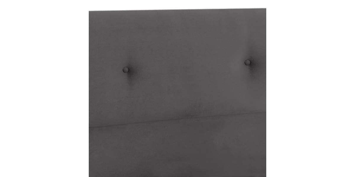 ΚΡΕΒΑΤΙ DOLORES ΑΠΟ ΓΚΡΙ ΒΕΛΟΥΔΟ HM637.10 ΓΙΑ ΣΤΡΩΜΑ 150x200 εκ.