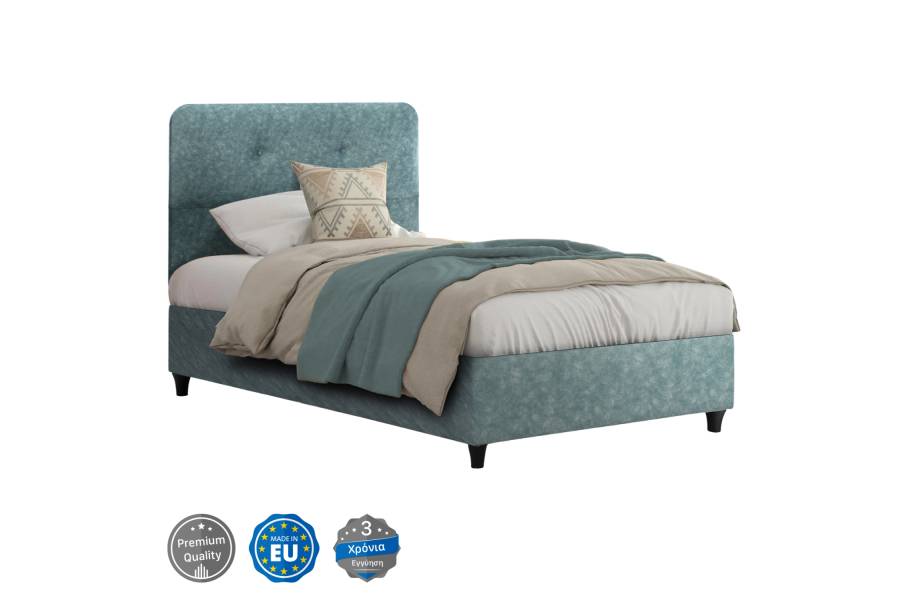 ΚΡΕΒΑΤΙ DOLORES LIGHT GREEN HM648.27 ΓΙΑ ΣΤΡΩΜΑ 120x200 εκ.