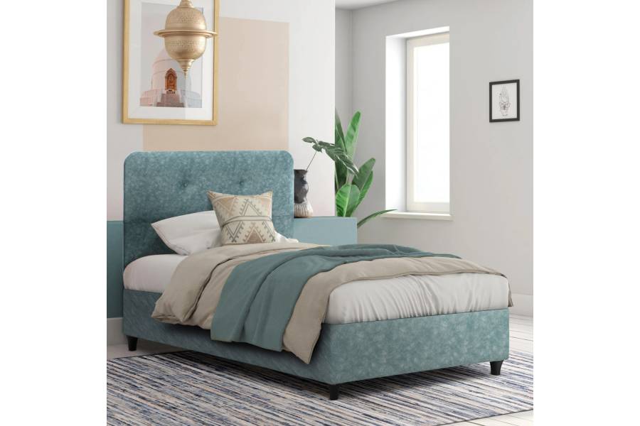 ΚΡΕΒΑΤΙ DOLORES LIGHT GREEN HM648.27 ΓΙΑ ΣΤΡΩΜΑ 120x200 εκ.