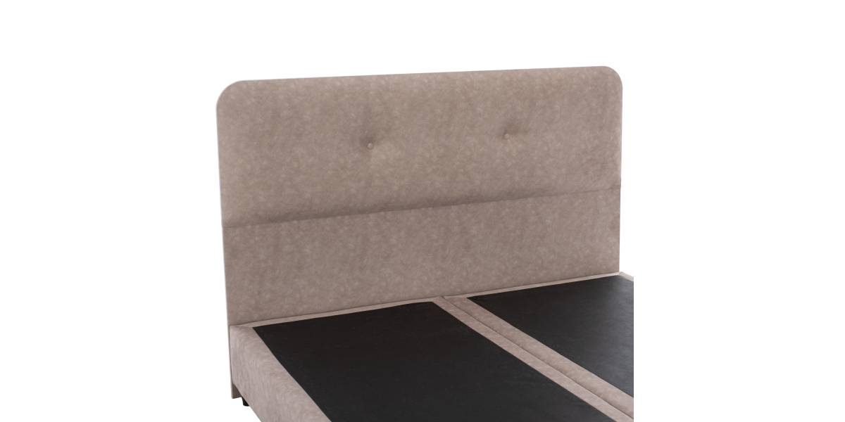 ΚΡΕΒΑΤΙ HM637.22 DOLORES ΜΠΕΖ ΥΦΑΣΜΑ τ.NUBUCK, 150x200 εκ.