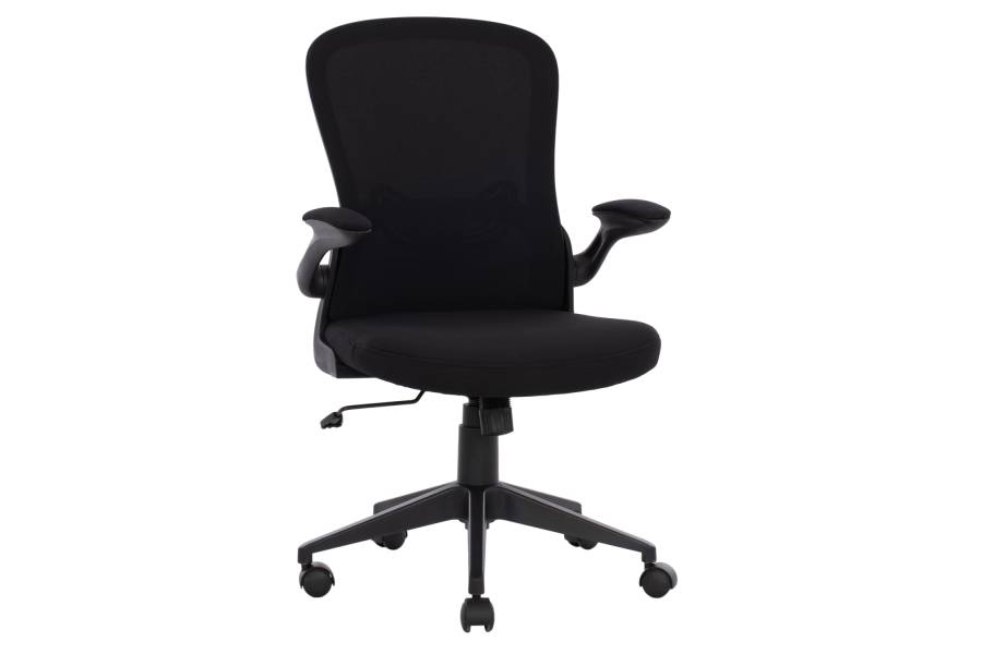 ΚΑΡΕΚΛΑ ΓΡΑΦΕΙΟΥ ELSIR HM1178.01 ΜΑΥΡΟ MESH ΜΑΥΡΟΣ ΣΚΕΛΕΤΟΣ 60x56x105 εκ.