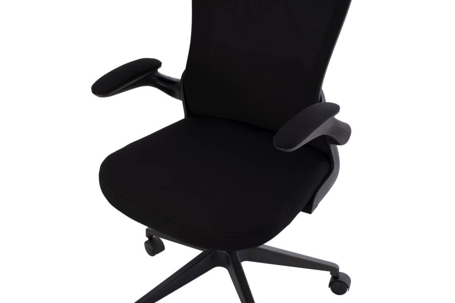 ΚΑΡΕΚΛΑ ΓΡΑΦΕΙΟΥ ELSIR HM1178.01 ΜΑΥΡΟ MESH ΜΑΥΡΟΣ ΣΚΕΛΕΤΟΣ 60x56x105 εκ.