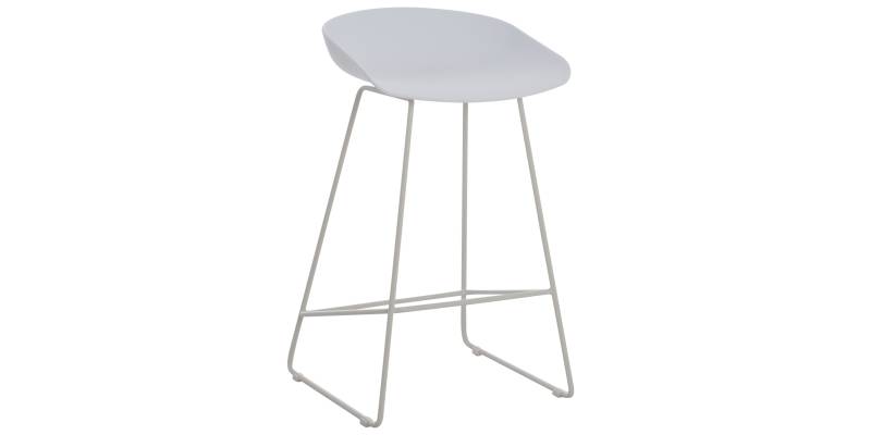 ΣΚΑΜΠΟ ΜΠΑΡ NAILA HM9299.01 ΛΕΥΚΟ ΜΕΣΑΙΟΥ ΥΨΟΥΣ 44x44x74Yεκ.