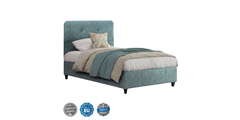 ΚΡΕΒΑΤΙ DOLORES ΑΠΟ ΥΦΑΣΜΑ LIGHT GREEN HM649.27 ΓΙΑ ΣΤΡΩΜΑ 90x200 εκ.
