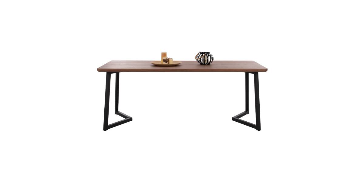 ΤΡΑΠΕΖΙ ΤΡΑΠΕΖΑΡΙΑΣ JAY HM9304.02 ΚΑΠΛΑΜΑΣ ΚΑΡΥΔΙΑΣ ΡΟΥΣΤΙΚ ΣΤΥΛ 200x100x75 εκ.