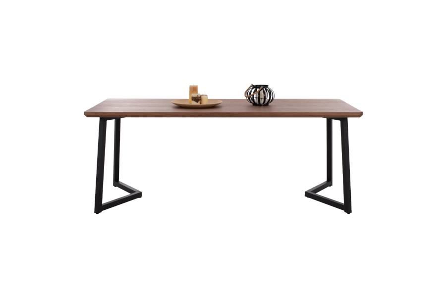 ΤΡΑΠΕΖΙ ΤΡΑΠΕΖΑΡΙΑΣ JAY HM9304.02 ΚΑΠΛΑΜΑΣ ΚΑΡΥΔΙΑΣ ΡΟΥΣΤΙΚ ΣΤΥΛ 200x100x75 εκ.