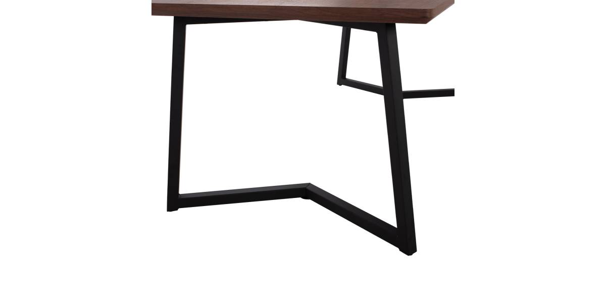 ΤΡΑΠΕΖΙ ΤΡΑΠΕΖΑΡΙΑΣ JAY HM9304.02 ΚΑΠΛΑΜΑΣ ΚΑΡΥΔΙΑΣ ΡΟΥΣΤΙΚ ΣΤΥΛ 200x100x75 εκ.