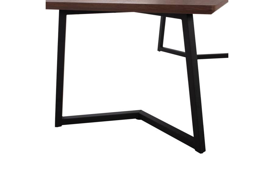 ΤΡΑΠΕΖΙ ΤΡΑΠΕΖΑΡΙΑΣ JAY HM9304.02 ΚΑΠΛΑΜΑΣ ΚΑΡΥΔΙΑΣ ΡΟΥΣΤΙΚ ΣΤΥΛ 200x100x75 εκ.