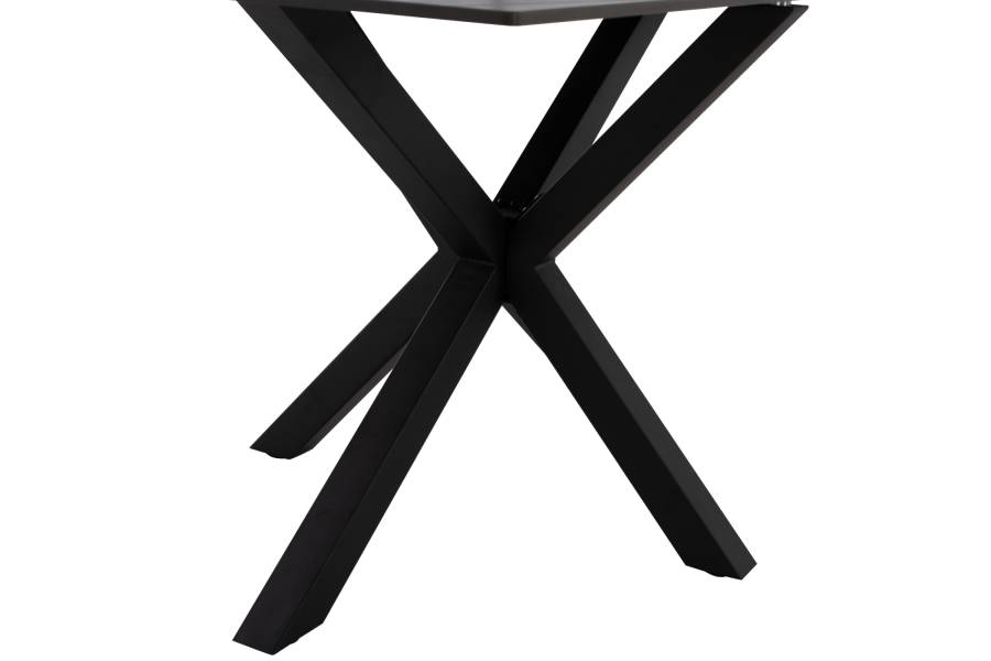 ΤΡΑΠΕΖΙ ΤΡΑΠΕΖΑΡΙΑΣ SYNTEC HM9308.01 SINTERED STONE ΜΑΥΡΟ ΜΕΤΑΛΛΙΚΑ ΠΟΔΙΑ 160x90x75Y εκ.