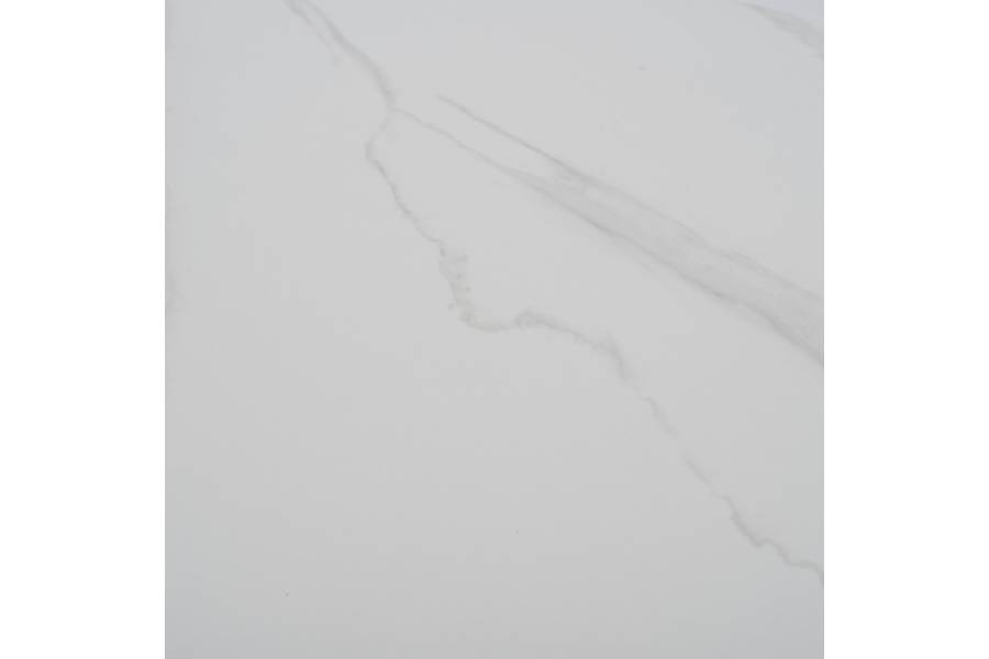 ΤΡΑΠΕΖΙ ΤΡΑΠΕΖΑΡΙΑΣ ΣΤΡΟΓΓΥΛΟ SYNTEC HM9309.02 SINTERED STONE ΛΕΥΚΟ ΜΕΤΑΛ.ΠΟΔΙΑ Φ115x75Y εκ.
