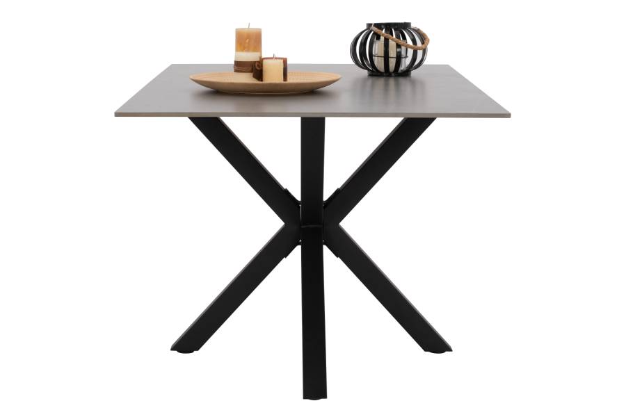 ΤΡΑΠΕΖΙ ΤΡΑΠΕΖΑΡΙΑΣ SYNTEC HM9308.03 SINTERED STONE ΓΚΡΙ ΜΕΤΑΛΛΙΚΑ ΠΟΔΙΑ 160x90x75Υεκ.