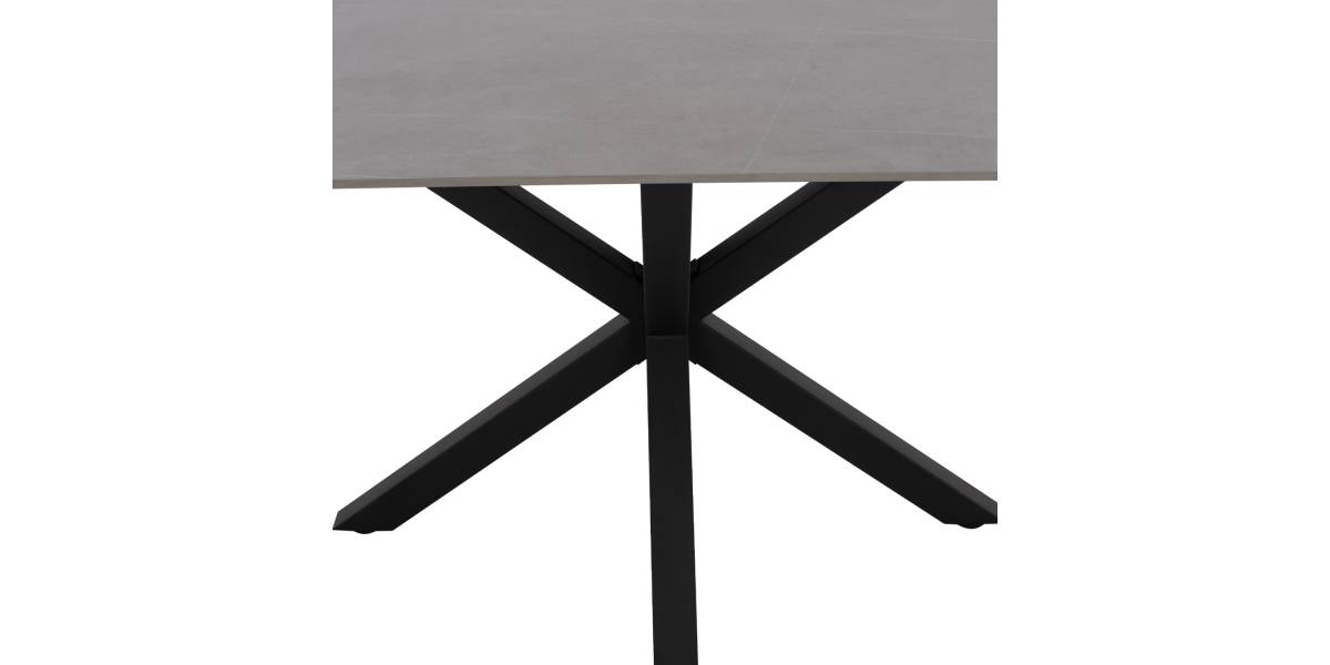 ΤΡΑΠΕΖΙ ΤΡΑΠΕΖΑΡΙΑΣ SYNTEC HM9308.03 SINTERED STONE ΓΚΡΙ ΜΕΤΑΛΛΙΚΑ ΠΟΔΙΑ 160x90x75Υεκ.