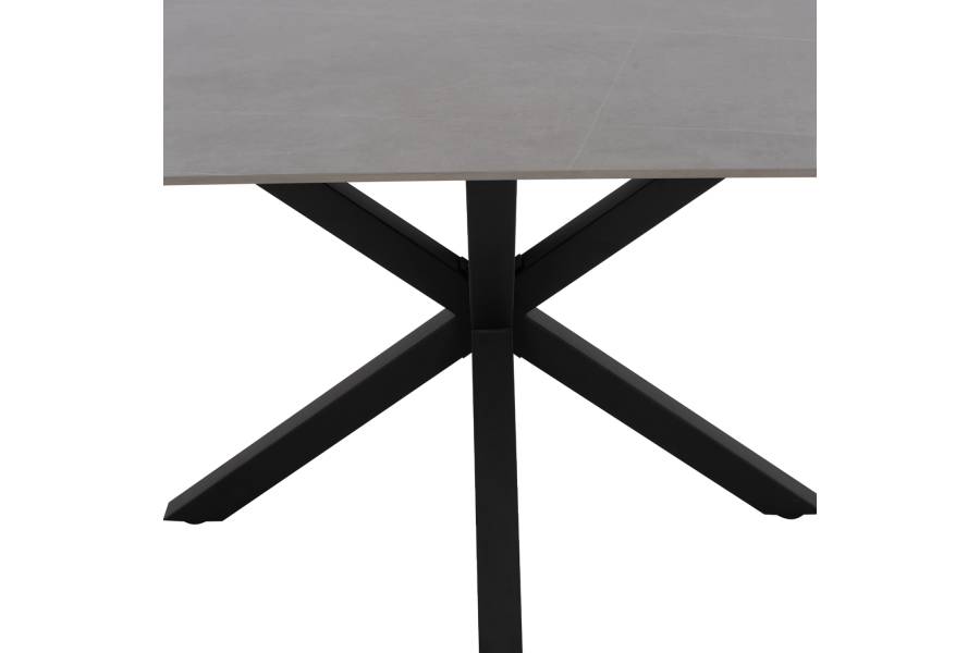 ΤΡΑΠΕΖΙ ΤΡΑΠΕΖΑΡΙΑΣ SYNTEC HM9308.03 SINTERED STONE ΓΚΡΙ ΜΕΤΑΛΛΙΚΑ ΠΟΔΙΑ 160x90x75Υεκ.