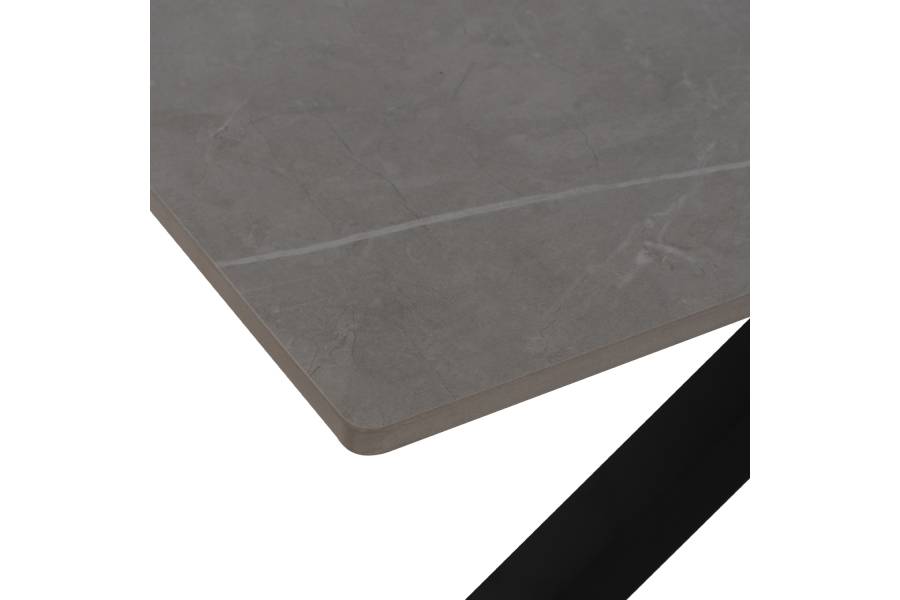 ΤΡΑΠΕΖΙ ΤΡΑΠΕΖΑΡΙΑΣ SYNTEC HM9308.03 SINTERED STONE ΓΚΡΙ ΜΕΤΑΛΛΙΚΑ ΠΟΔΙΑ 160x90x75Υεκ.