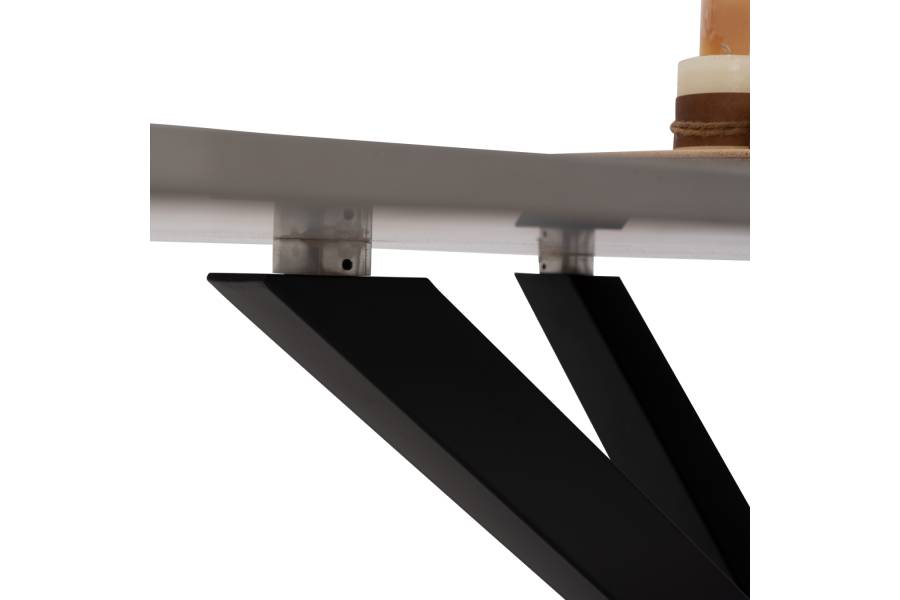 ΤΡΑΠΕΖΙ ΤΡΑΠΕΖΑΡΙΑΣ SYNTEC HM9308.03 SINTERED STONE ΓΚΡΙ ΜΕΤΑΛΛΙΚΑ ΠΟΔΙΑ 160x90x75Υεκ.