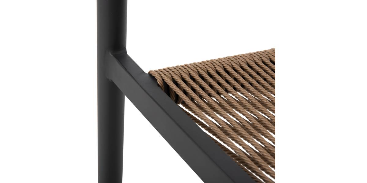 ΠΟΛΥΘΡΟΝΑ ΑΛΟΥΜΙΝΙΟΥ GRET HM5854.02 ΑΝΘΡΑΚΙ PΕ RATTAN ΜΠΕΖ 56x55,5x78Υ εκ.
