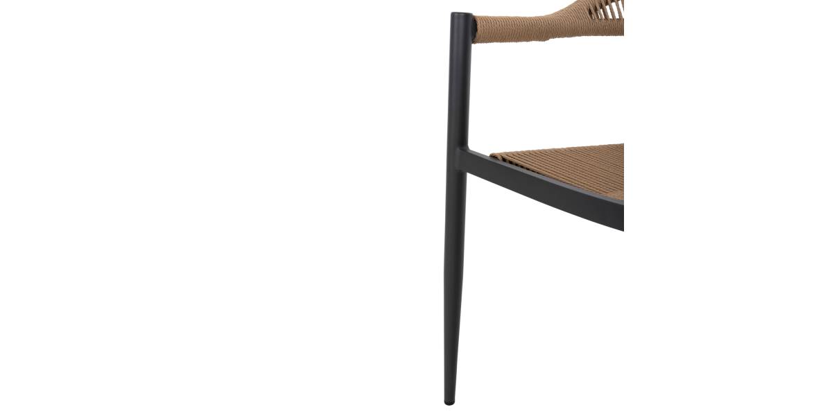 ΠΟΛΥΘΡΟΝΑ ΑΛΟΥΜΙΝΙΟΥ GRET HM5854.02 ΑΝΘΡΑΚΙ PΕ RATTAN ΜΠΕΖ 56x55,5x78Υ εκ.