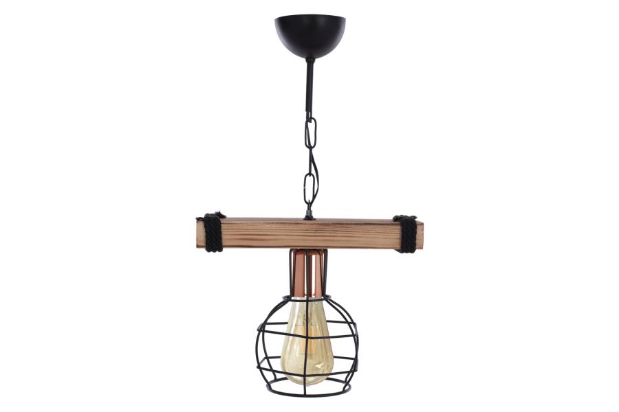 ΦΩΤΙΣΤΙΚΟ ΟΡΟΦΗΣ ME ΞΥΛΟ ΚΑΙ ΜΕΤΑΛΛΙΚΟ ΠΛΕΓΜΑ 30x16x50Υεκ.HM7680.01