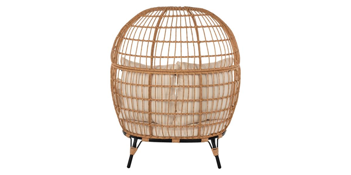 ΠΟΛΥΘΡΟΝΑ ΦΩΛΙΑ MIAMI 2 ΑΤΟΜΩΝ ΤΥΠΟΥ RATTAN HM5870.01 130x80x157Υ εκ.