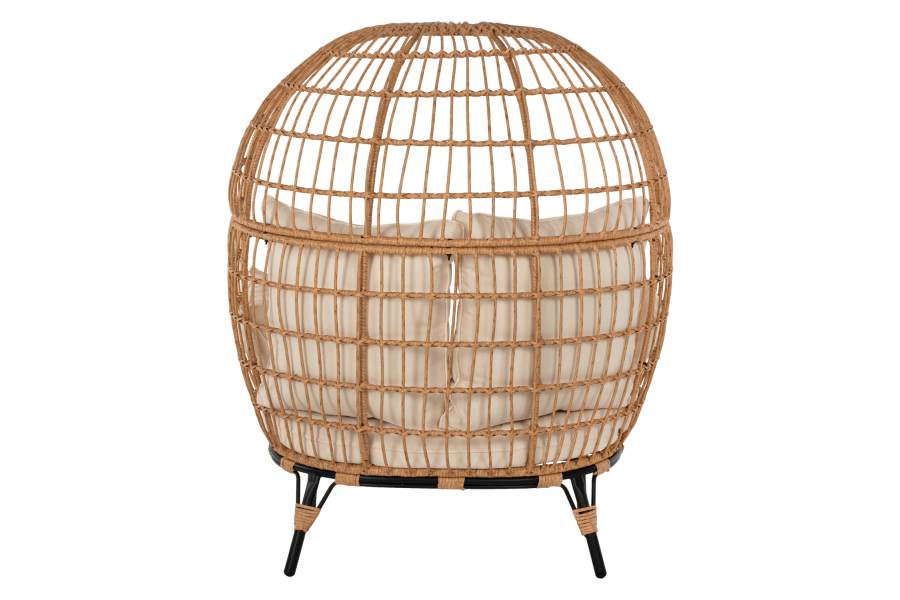 ΠΟΛΥΘΡΟΝΑ ΦΩΛΙΑ MIAMI 2 ΑΤΟΜΩΝ ΤΥΠΟΥ RATTAN HM5870.01 130x80x157Υ εκ.