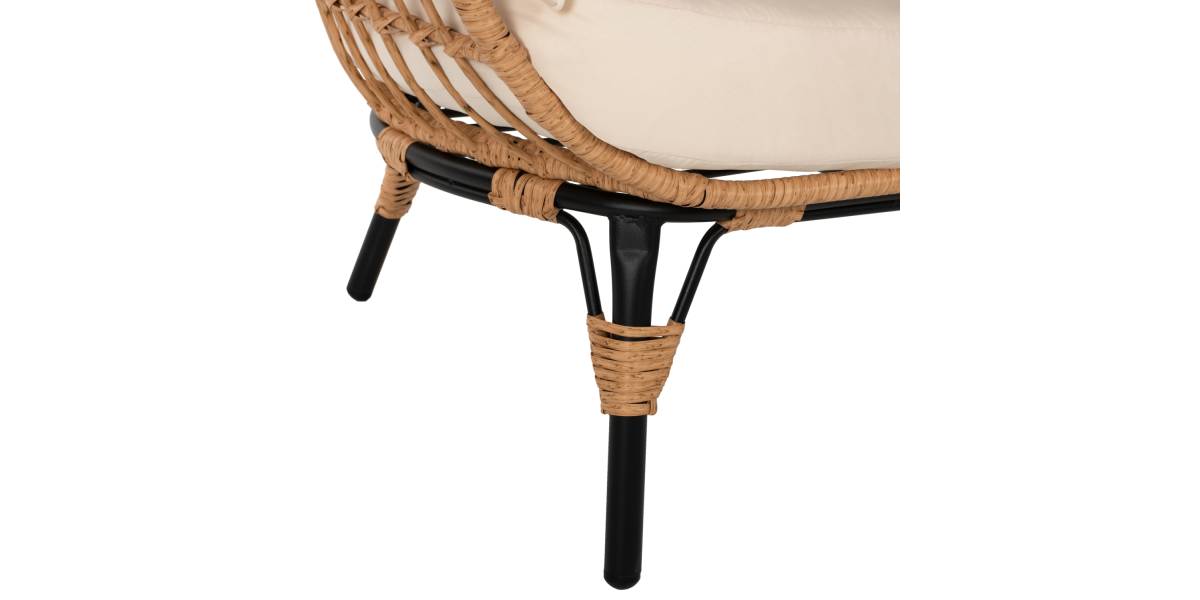 ΠΟΛΥΘΡΟΝΑ ΦΩΛΙΑ MIAMI 2 ΑΤΟΜΩΝ ΤΥΠΟΥ RATTAN HM5870.01 130x80x157Υ εκ.