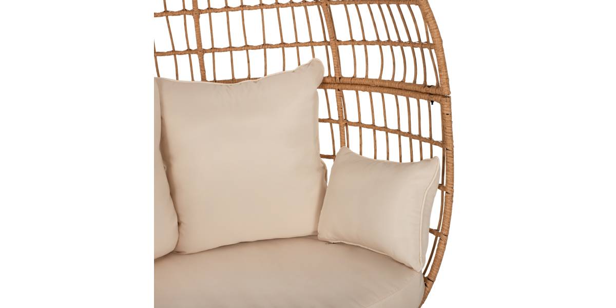 ΠΟΛΥΘΡΟΝΑ ΦΩΛΙΑ MIAMI 2 ΑΤΟΜΩΝ ΤΥΠΟΥ RATTAN HM5870.01 130x80x157Υ εκ.