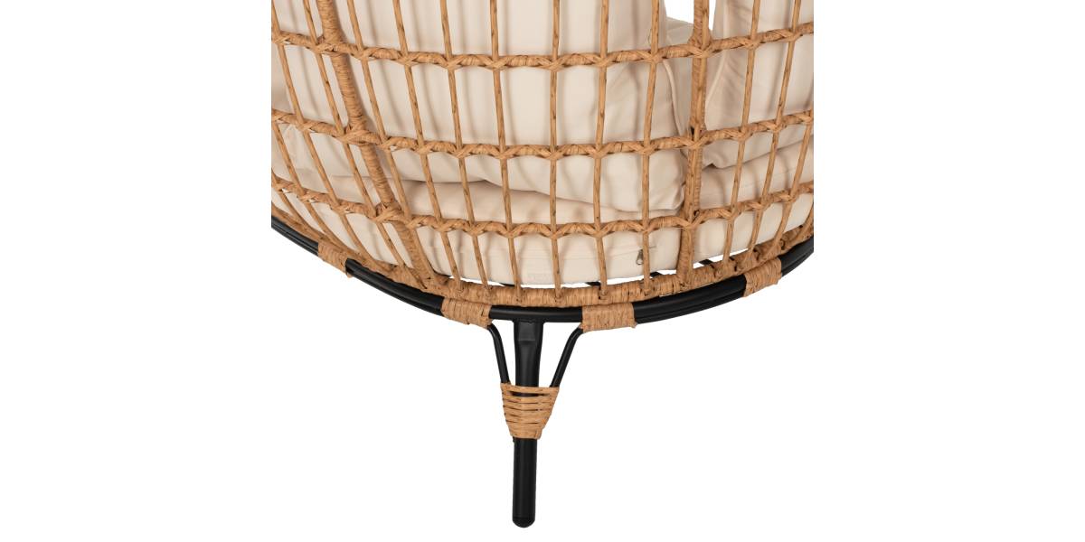 ΠΟΛΥΘΡΟΝΑ ΦΩΛΙΑ MIAMI 2 ΑΤΟΜΩΝ ΤΥΠΟΥ RATTAN HM5870.01 130x80x157Υ εκ.