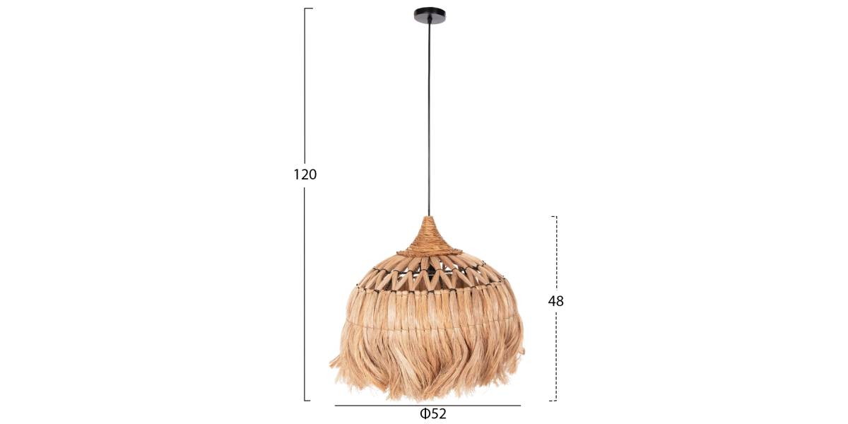 ΦΩΤΙΣΤΙΚΟ ΟΡΟΦΗΣ ΑΠΟ ΙΝΕΣ ΑΜΠΑΚΑ ΣΕ ΦΥΣΙΚΟ ΧΡΩΜΑ Φ52x48-120Yεκ.HM7760