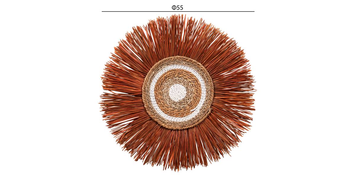 ΔΙΑΚΟΣΜΗΤΙΚΟ ΤΟΙΧΟΥ ΣΤΡΟΓΓΥΛΟ ΑΠΟ ΚΑΛΑΜΙΑ ΚΑΙ ΙΝΕΣ ΜΠΑΝΑΝΑΣ 55x3x55YΕΚεκ.HM7792