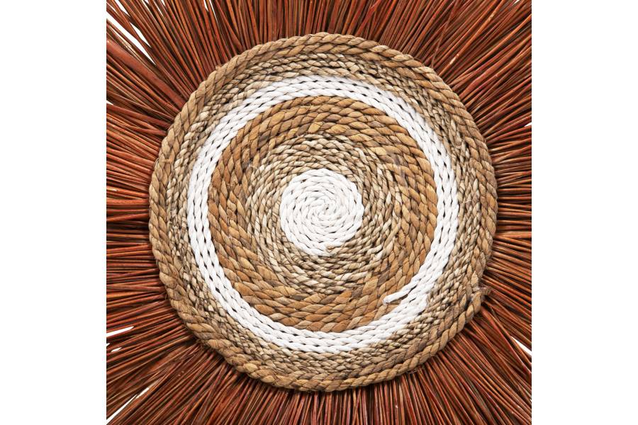 ΔΙΑΚΟΣΜΗΤΙΚΟ ΤΟΙΧΟΥ ΣΤΡΟΓΓΥΛΟ ΑΠΟ ΚΑΛΑΜΙΑ ΚΑΙ ΙΝΕΣ ΜΠΑΝΑΝΑΣ 55x3x55YΕΚεκ.HM7792