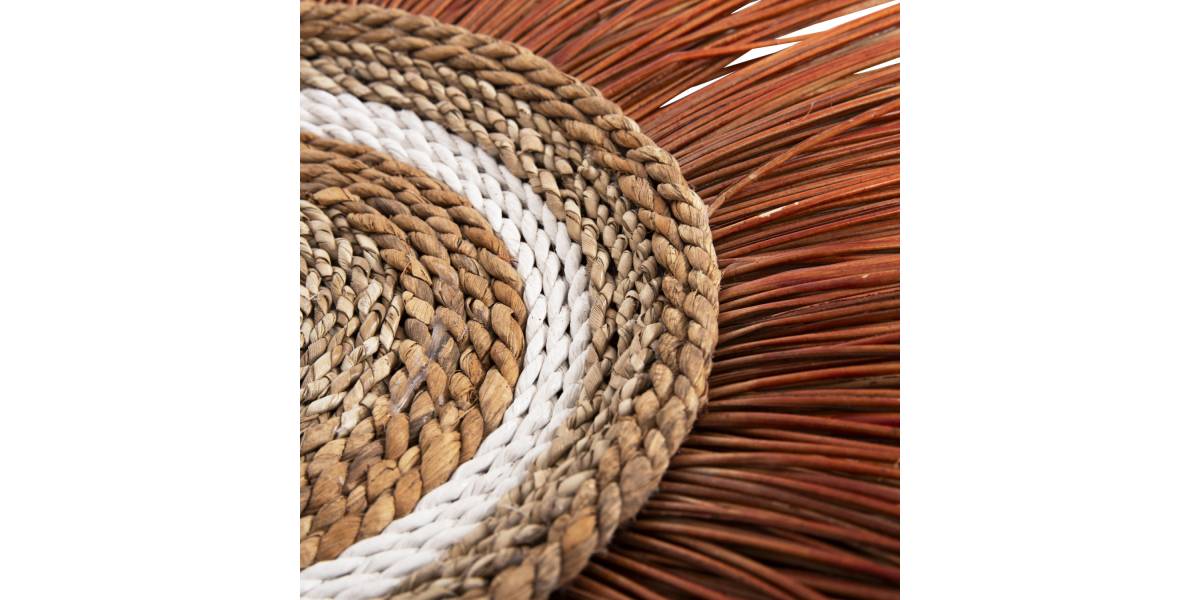 ΔΙΑΚΟΣΜΗΤΙΚΟ ΤΟΙΧΟΥ ΣΤΡΟΓΓΥΛΟ ΑΠΟ ΚΑΛΑΜΙΑ ΚΑΙ ΙΝΕΣ ΜΠΑΝΑΝΑΣ 55x3x55YΕΚεκ.HM7792