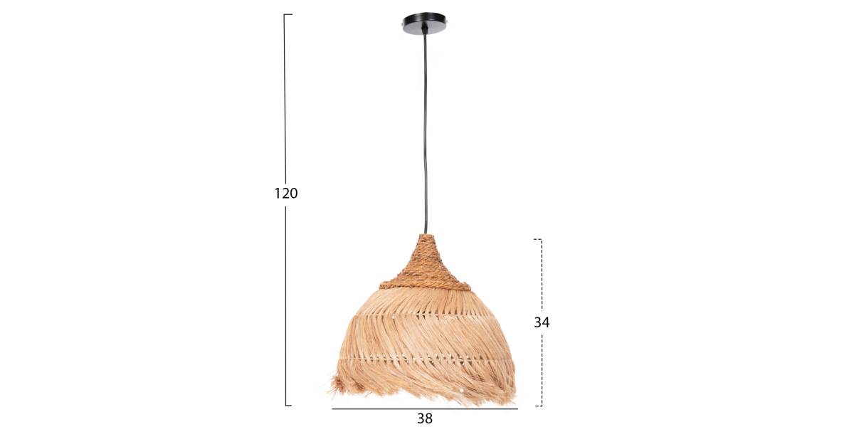 ΦΩΤΙΣΤΙΚΟ ΟΡΟΦΗΣ ΑΠΟ ΙΝΕΣ MENDONG GRASS ΣΕ ΦΥΣΙΚΟ Φ38x34-120Yεκ.HM7776