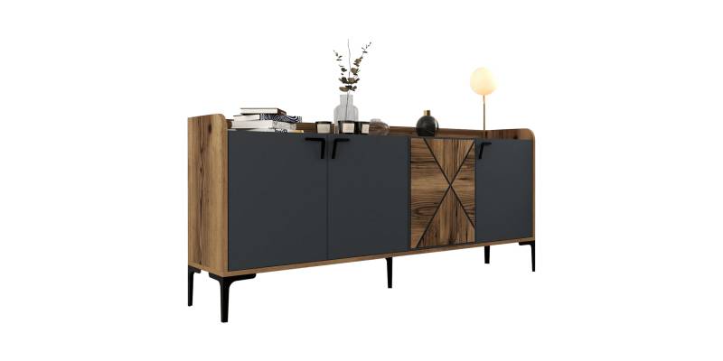 ΜΠΟΥΦΕΣ ΜΕΛΑΜΙΝΗΣ ΚΑΡΥΔΙ ΚΑΙ ΑΝΘΡΑΚΙ 180x35x78Yεκ. HM9433.01